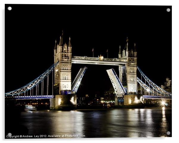 Tower Bridge Open Acrylic by Andrew Ley