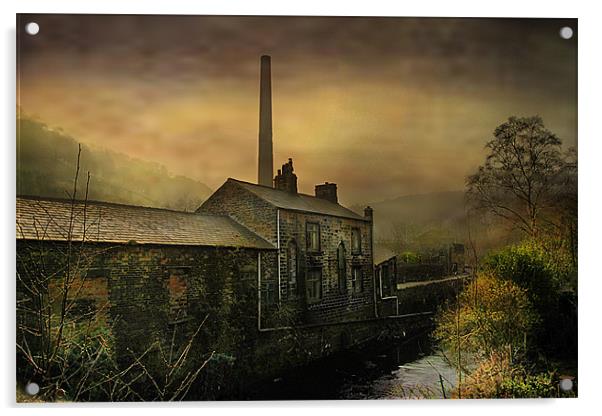 The Old Mill Acrylic by Irene Burdell