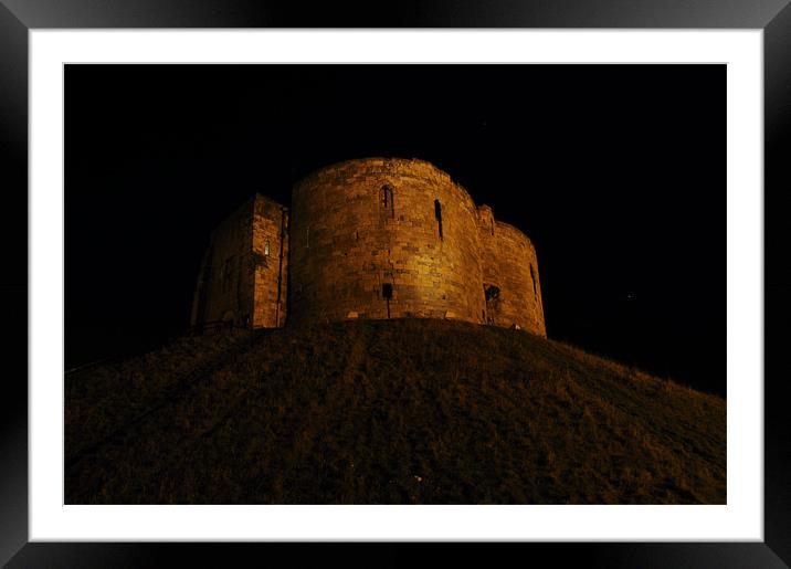 Cliffords Tower at Night,York. Framed Mounted Print by james green