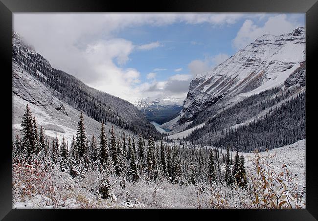 Snowy Valley,Canada Framed Print by james green