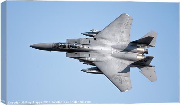 F15 over wales march 2012 Canvas Print by Rory Trappe