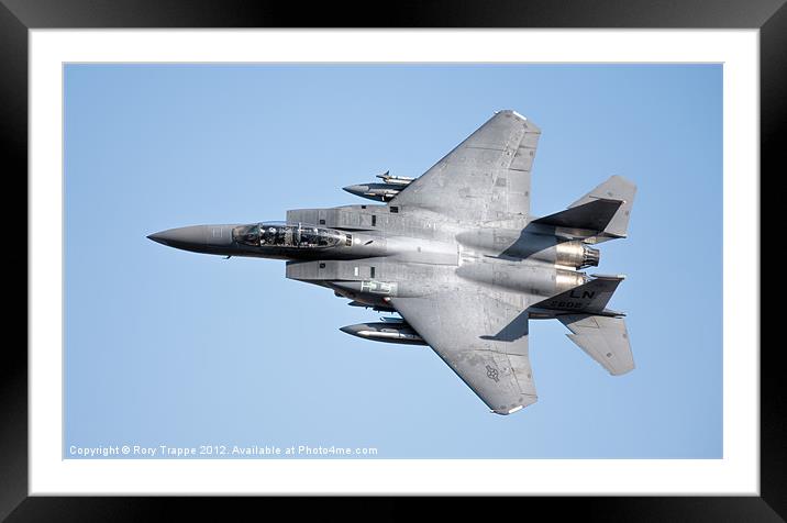 F15 over wales march 2012 Framed Mounted Print by Rory Trappe