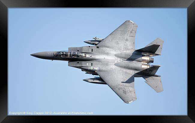 F15 over wales march 2012 Framed Print by Rory Trappe