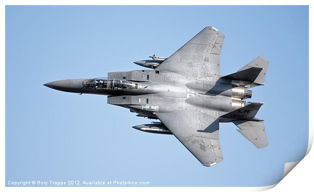 F15 over wales march 2012 Print by Rory Trappe