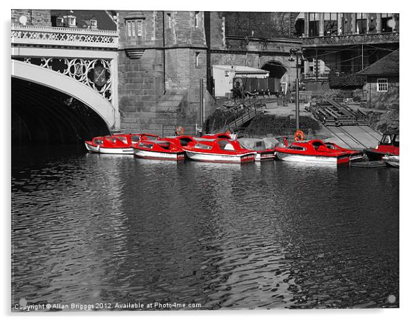 River Ouse Boats Acrylic by Allan Briggs