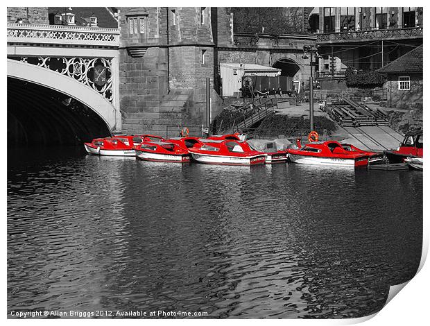 River Ouse Boats Print by Allan Briggs