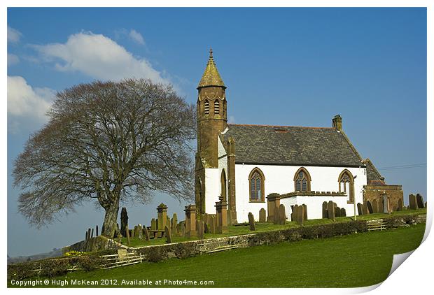 Building, Church, Mouswald, Dumfriesshire, Scotlan Print by Hugh McKean