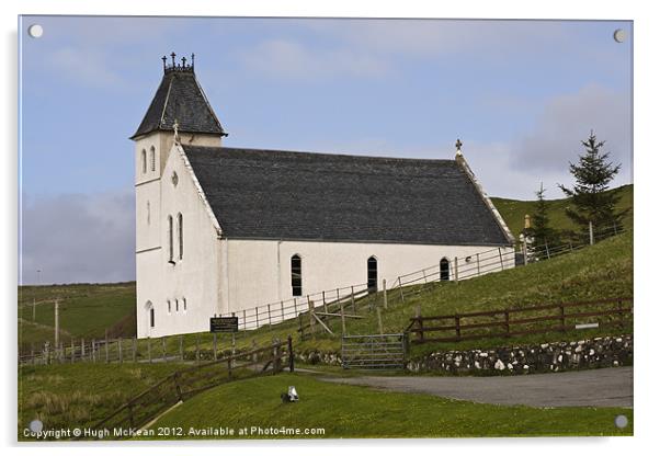 Free Church of Scotland, Uig, Isle of Skye, Scotla Acrylic by Hugh McKean