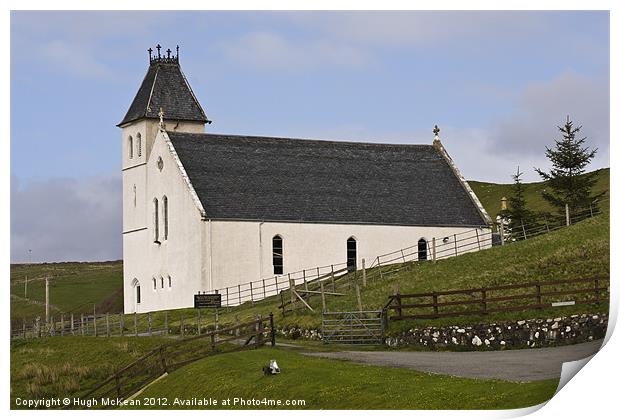 Free Church of Scotland, Uig, Isle of Skye, Scotla Print by Hugh McKean