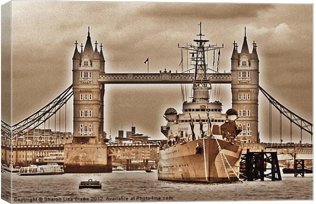 HMS Belfast Canvas Print by Sharon Lisa Clarke