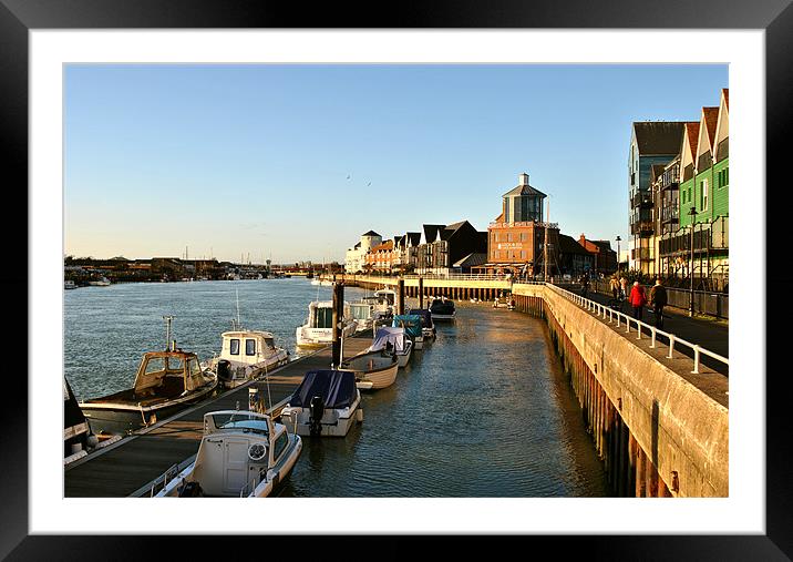Littlehampton Harbour Framed Mounted Print by graham young