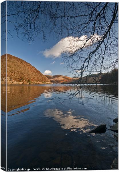 Caban Coch Reflection Canvas Print by Creative Photography Wales