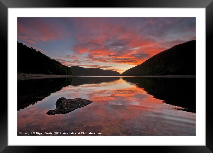 Caban Coch Sunrise Framed Mounted Print by Creative Photography Wales