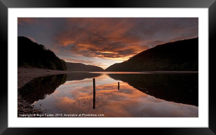 Caban Coch Reflection Framed Mounted Print by Creative Photography Wales