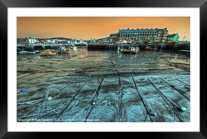 Harbouring Colour Framed Mounted Print by Rob Hawkins