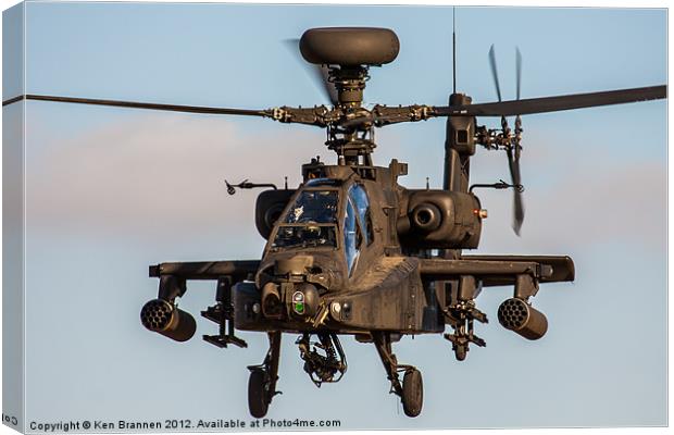 Dirty AH 64 Apache Canvas Print by Oxon Images