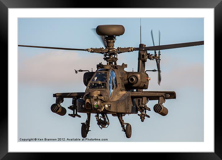 Dirty AH 64 Apache Framed Mounted Print by Oxon Images