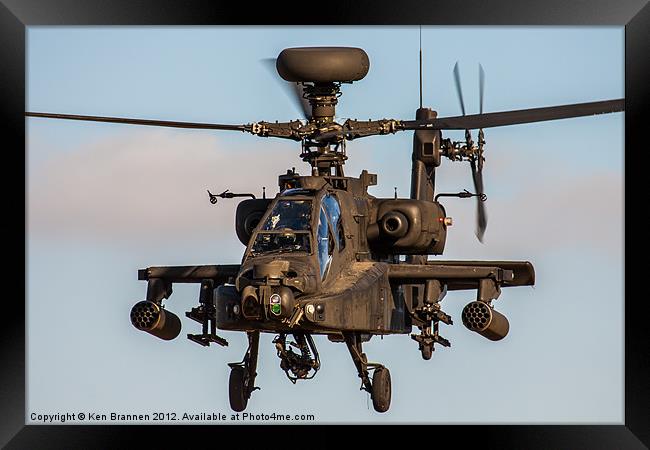 Dirty AH 64 Apache Framed Print by Oxon Images