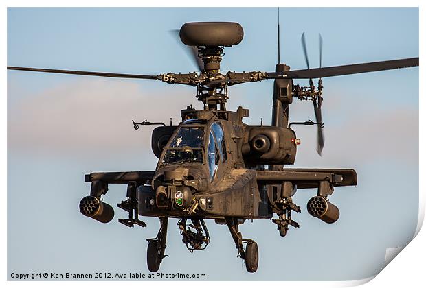 Dirty AH 64 Apache Print by Oxon Images