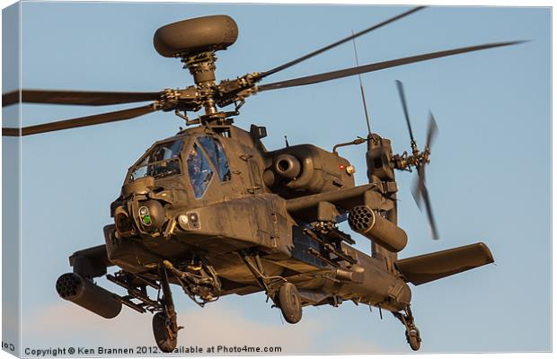 Dirty AH64 Apache 2 Canvas Print by Oxon Images