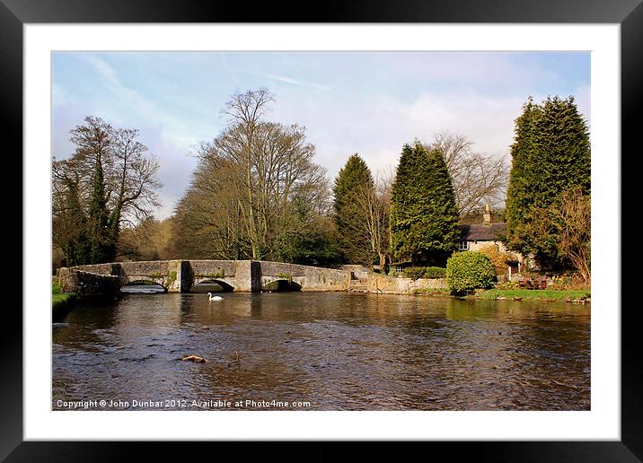 Sheepwash Packhorse Bridge Framed Mounted Print by John Dunbar