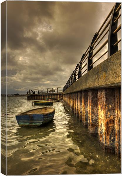 Harbour wall Canvas Print by mark leader