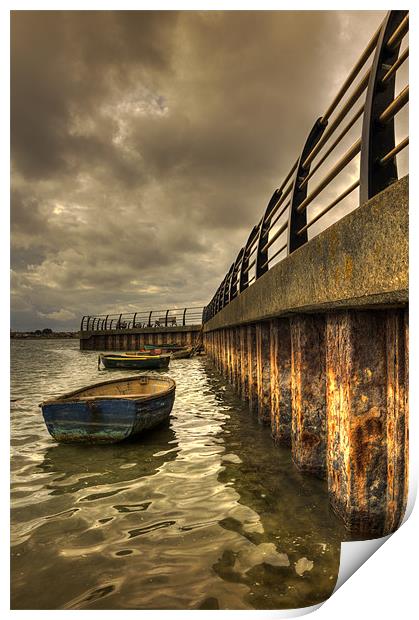 Harbour wall Print by mark leader
