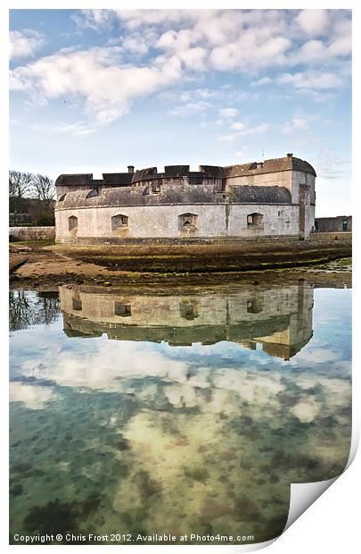 Portland Castle Doubled Print by Chris Frost
