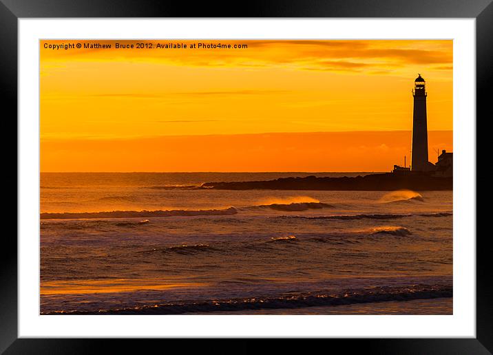 Scurdy Ness at dawn Framed Mounted Print by Matthew Bruce