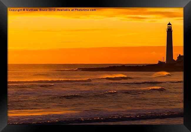 Scurdy Ness at dawn Framed Print by Matthew Bruce