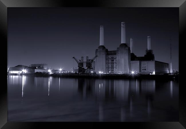 battersea Power Station black and white Framed Print by Dean Messenger