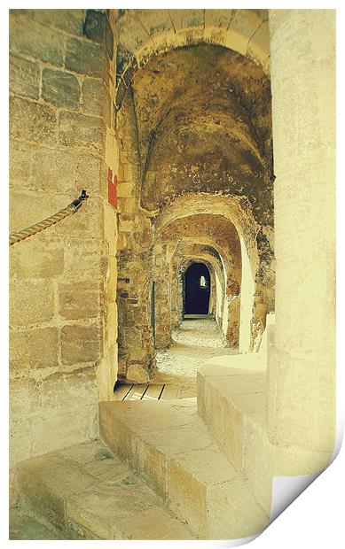 Castle Rising corridors and Walkways Print by Rosanna Zavanaiu