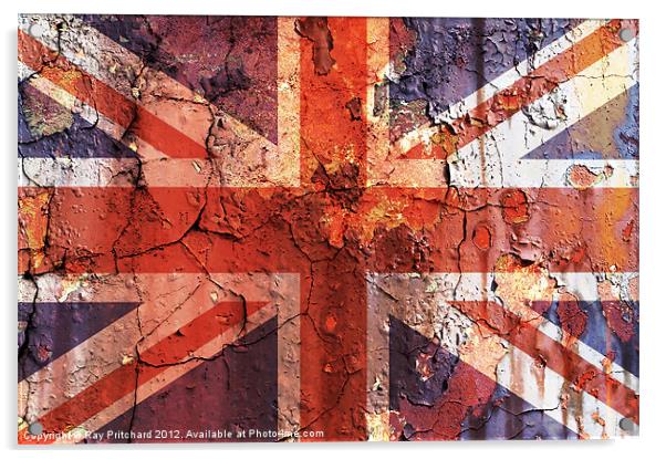 Union Flag Acrylic by Ray Pritchard