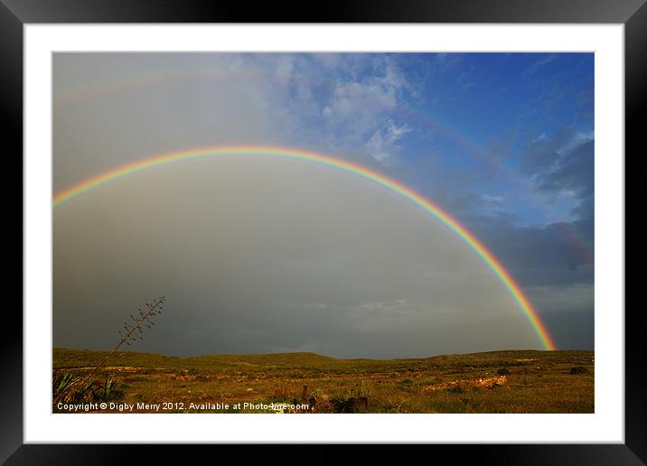 Rain and Rainbows - 2 Framed Mounted Print by Digby Merry