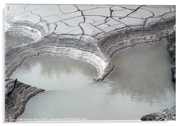 Mud pools Rotorua NZ Acrylic by Mandy Rice