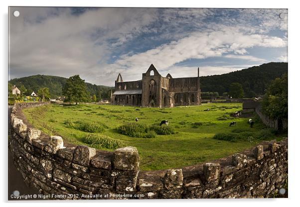 Tintern Panorama Acrylic by Creative Photography Wales