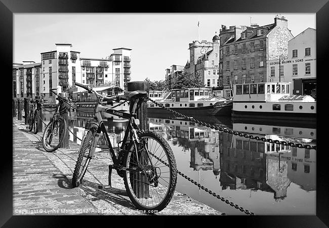 Bikes At The Shore Framed Print by Lynne Morris (Lswpp)