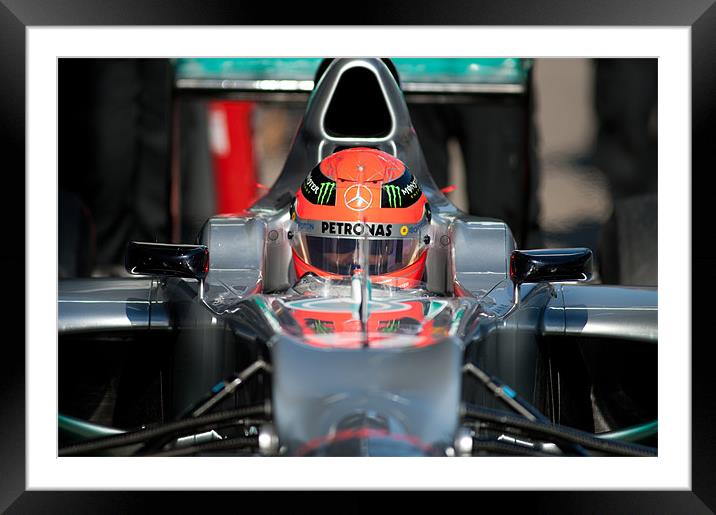 Michael Schumacher 2012 - Spain Framed Mounted Print by SEAN RAMSELL