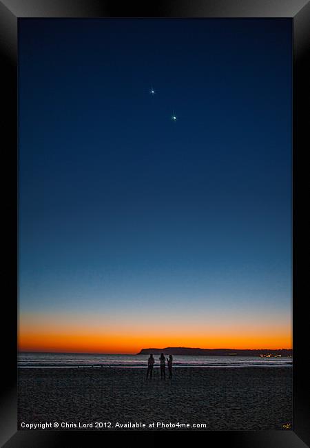 Twilight At Coronado Beach Framed Print by Chris Lord