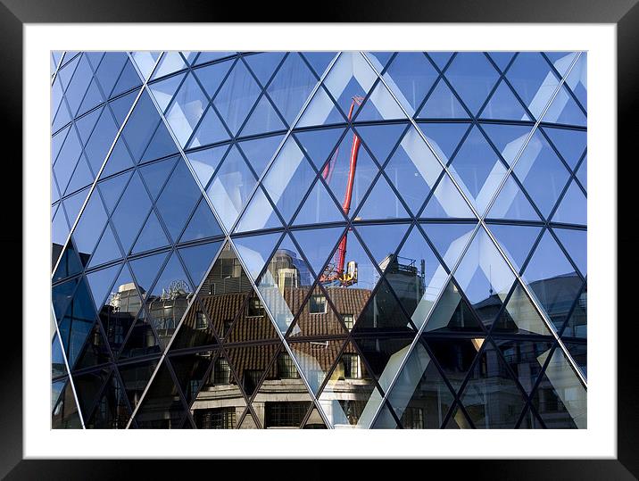 Reflections in the Gerkin London Framed Mounted Print by Philip Pound