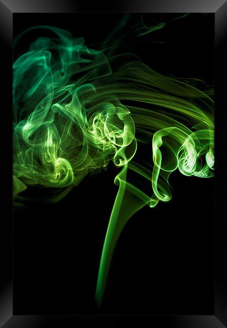Smoke swirl Framed Print by Kevin Tate