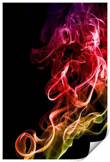 Smoke swirl2 Print by Kevin Tate