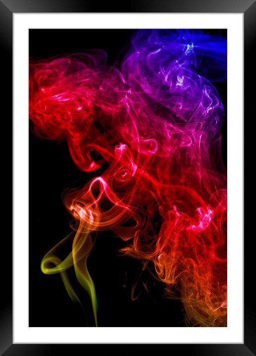 Smoke swirl3 Framed Mounted Print by Kevin Tate