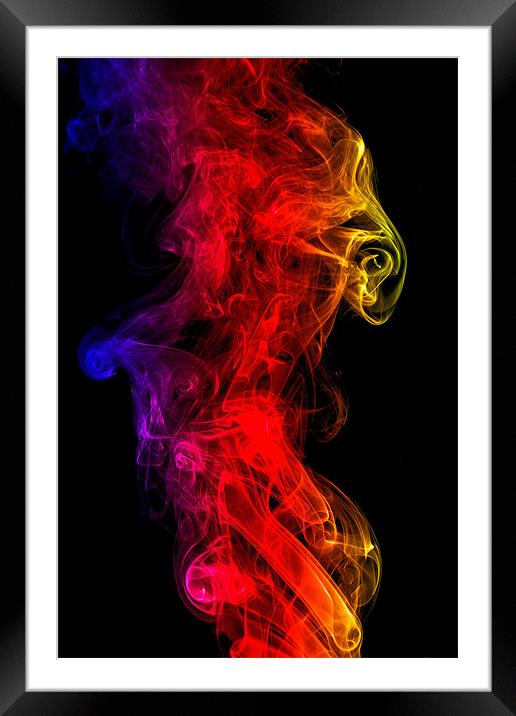 Smoke swirl4 Framed Mounted Print by Kevin Tate