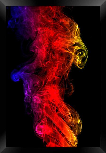 Smoke swirl4 Framed Print by Kevin Tate