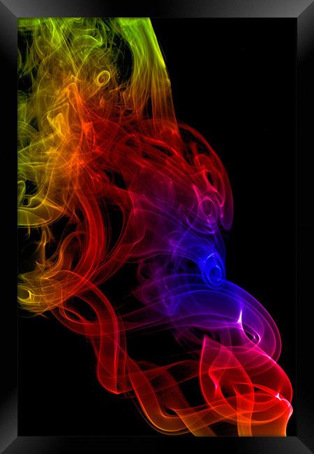 Smoke swirl5 Framed Print by Kevin Tate