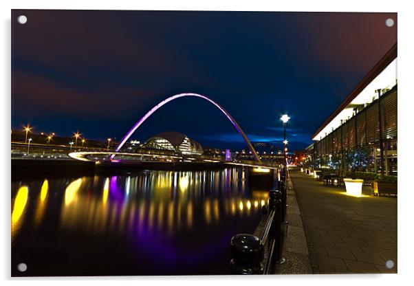 Newcastle Quayside Acrylic by Kevin Tate