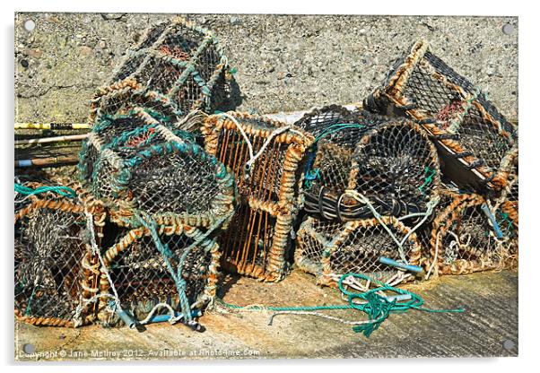 Lobster Pots Acrylic by Jane McIlroy