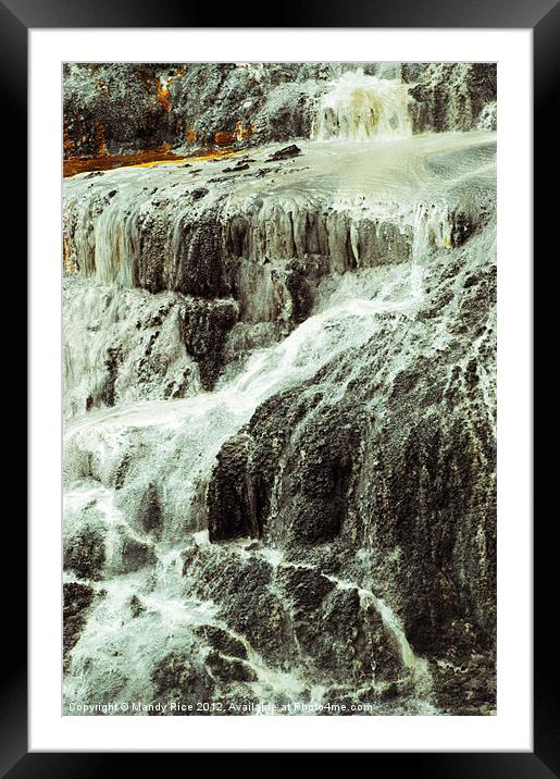 Sulphur waterfall Rotorua NZ Framed Mounted Print by Mandy Rice