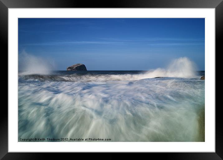 Bass Rock from Tantallon Beach Framed Mounted Print by Keith Thorburn EFIAP/b